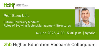 Announcement of the talk by Prof. Barış Uslu Announcement flyer of the talk including a portrait photo of Prof. Barış Uslu